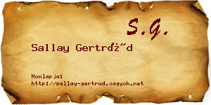 Sallay Gertrúd névjegykártya